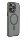 Mey İthalat®  iPhone 15 Pro Max Kılıf Room Magneticsafe Silikon - Gri