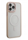 Mey İthalat®  iPhone 15 Pro Max Kılıf Room Magneticsafe Silikon - Pudra