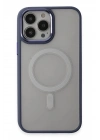 Mey İthalat®  iPhone 15 Pro Max Kılıf Room Magneticsafe Silikon - Sierra Blue