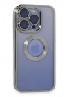 Mey İthalat®  iPhone 15 Pro Max Kılıf Slot Silikon - Gümüş