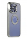 Mey İthalat®  iPhone 15 Pro Max Kılıf Slot Silikon - Gümüş