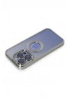 Mey İthalat®  iPhone 15 Pro Max Kılıf Slot Silikon - Gümüş