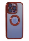 Mey İthalat®  iPhone 15 Pro Max Kılıf Slot Silikon - Kırmızı