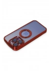 Mey İthalat®  iPhone 15 Pro Max Kılıf Slot Silikon - Kırmızı