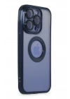 Mey İthalat®  iPhone 15 Pro Max Kılıf Slot Silikon - Lacivert