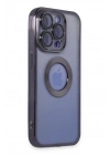 Mey İthalat®  iPhone 15 Pro Max Kılıf Slot Silikon - Mor