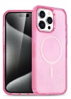 Mey İthalat®  iPhone 15 Pro Max Kılıf Star Magsafe Kapak - Pembe