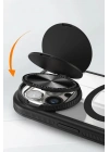 Mey İthalat®  iPhone 15 Pro Max Kılıf Teleskop Lens Magsafe Silikon Kapak - Siyah