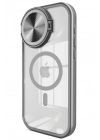 Mey İthalat®  iPhone 15 Pro Max Kılıf Teleskop Lens Magsafe Silikon Kapak - Titan Gri