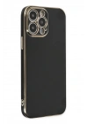 Mey İthalat®  iPhone 15 Pro Max Kılıf Volet Silikon - Siyah