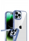 Mey İthalat®   iPhone 15 Pro Max  Lensli Silikon - Açık Mavi