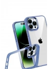 Mey İthalat®   iPhone 15 Pro Max  Lensli Silikon - Açık Mavi