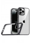 Mey İthalat®   iPhone 15 Pro Max  Lensli Silikon - Siyah