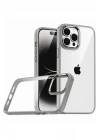 Mey İthalat®   iPhone 15 Pro Max  Lensli Silikon - Titan Gri
