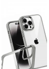 Mey İthalat®   iPhone 15 Pro Max  Lensli Silikon - Titan Gri