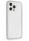 Mey İthalat®  iPhone 15 Pro Max Metal Bumper Mat Kapak - Gri