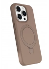 Mey İthalat®   iPhone 15 Pro Max Regal Magsafe Standlı Kapak - Çöl Titanyum
