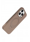 Mey İthalat®   iPhone 15 Pro Max Regal Magsafe Standlı Kapak - Çöl Titanyum
