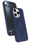 Mey İthalat®   iPhone 15 Pro Max Regal Magsafe Standlı Kapak - Lacivert