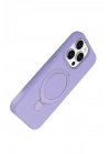 Mey İthalat®   iPhone 15 Pro Max Regal Magsafe Standlı Kapak - Lila