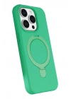 Mey İthalat®   iPhone 15 Pro Max Regal Magsafe Standlı Kapak - Yeşil