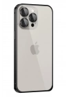 Mey İthalat®  iPhone 15 Pro Metal Bumper Mat Kapak - Siyah