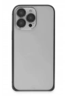 Mey İthalat®  iPhone 15 Pro Metal Bumper Mat Kapak - Siyah