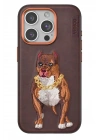 Mey İthalat®  iPhone 15 Pro Perma Desenli Kapak - Kahverengi