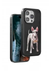 Mey İthalat®  iPhone 15 Pro Perma Desenli Kapak - Siyah