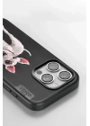 Mey İthalat®  iPhone 15 Pro Perma Desenli Kapak - Siyah