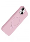 Mey İthalat®   iPhone 15 Regal Magsafe Standlı Kapak - Açık Pembe