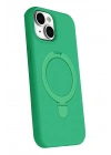 Mey İthalat®   iPhone 15 Regal Magsafe Standlı Kapak - Yeşil