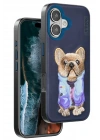 Mey İthalat®  iPhone 16 Cute Desenli Kapak - Lacivert