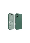 Mey İthalat®  iPhone 16 Kılıf First Silikon - Koyu Yeşil