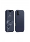 Mey İthalat®  iPhone 16 Kılıf First Silikon - Lacivert