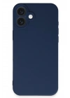 Mey İthalat®  iPhone 16 Kılıf First Silikon - Lacivert