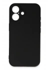 Mey İthalat®  iPhone 16 Kılıf First Silikon - Siyah