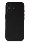 Mey İthalat®  iPhone 16 Kılıf First Silikon - Siyah