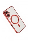 Mey İthalat®   iPhone 16 Kılıf Kross Magneticsafe Kapak - Kırmızı