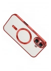 Mey İthalat®   iPhone 16 Kılıf Kross Magneticsafe Kapak - Kırmızı