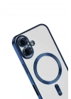 Mey İthalat®   iPhone 16 Kılıf Kross Magneticsafe Kapak - Lacivert