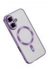 Mey İthalat®   iPhone 16 Kılıf Kross Magneticsafe Kapak - Mor