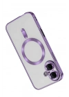 Mey İthalat®   iPhone 16 Kılıf Kross Magneticsafe Kapak - Mor