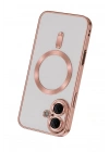 Mey İthalat®   iPhone 16 Kılıf Kross Magneticsafe Kapak - Rose