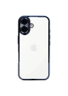 Mey İthalat®  iPhone 16 Kılıf  Lensli Silikon - Açık Mavi
