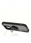 Mey İthalat®  iPhone 16 Kılıf Montreal Yüzüklü Silikon Kapak - Lacivert
