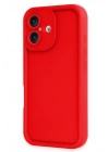 Mey İthalat®  iPhone 16 Kılıf Viera Silikon - Kırmızı