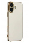 Mey İthalat®  iPhone 16 Kılıf Volet Silikon - Beyaz