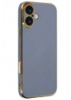 Mey İthalat®  iPhone 16 Kılıf Volet Silikon - Mavi