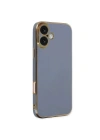 Mey İthalat®  iPhone 16 Kılıf Volet Silikon - Mavi